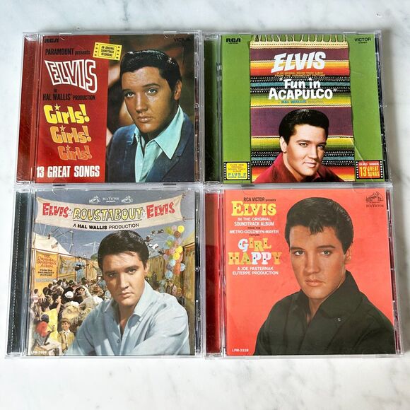 Elvis Presley 4 CDs Girls! Girls! Girls!-Fun in Acapulco-Roustabout-Girl Happy - Picture 1 of 7